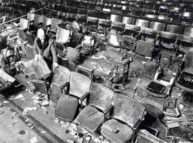 Liverpool stadium smashed seats