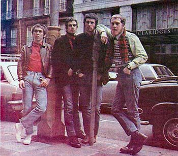 Slade outside Claridges, Brook street, London. 1970.
